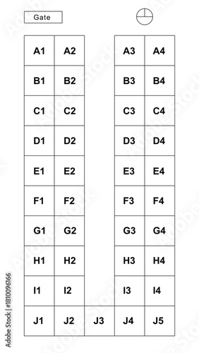 Bus seating chart template,bus sit plan, School Bus Seat