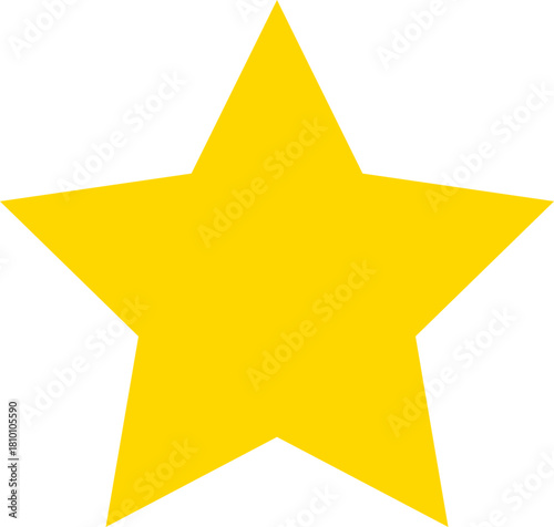 Simple sharp yellow star vector