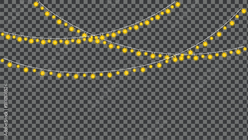 Festival Christmas Lights with Glowing Bulbs - Holiday Decoration