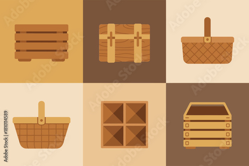 Folk animal mix icons, elegant swan, loyal dog, charming cat, proud rooster, spirited horse, decorative fish vector