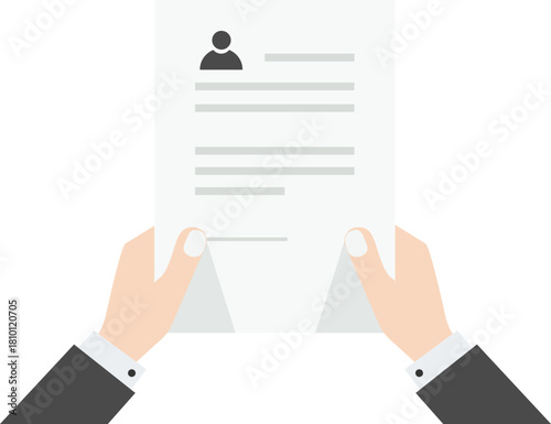 Hiring, several businessmen sitting in a row waiting to check resume

