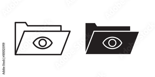 Visible File Icon. suitable for web site, app, user interfaces, printable etc. Vector illustration with stroke and fill on a white background.