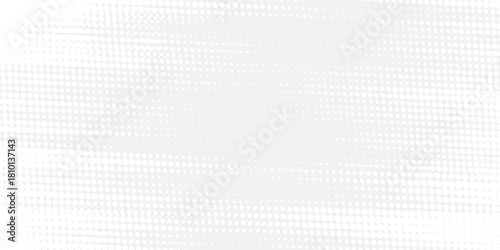 Dotted halftone texture background. Black and white pop art gradient overlay. Fading grunge gritty noise wallpaper. Weathered pixelated comic backdrop. Vector bitmap subtle vanishing surface