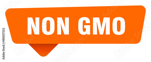 non gmo sticker. non gmo orange sign isolated on transpatent background