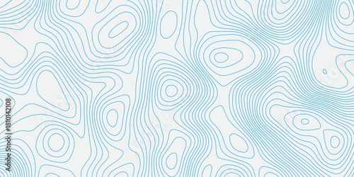 “Abstract blue topographic contour pattern with fluid, wavy elevation lines on a clean white background. Minimal, modern and seamless design ideal for backgrounds, mapping graphics and digital artwork