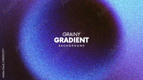 Deep blue violet circular gradient with dense grain texture created from thousands of individual dots. Impactful central void forming deep abstract concave space for futuristic design project. Vector