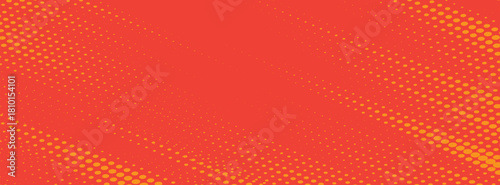 Dots halftone orange color pattern gradient texture with technology digital background