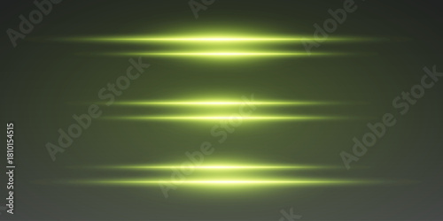 Neon green line flash effect. Vector illustration EPS10