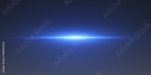 Magic neon blue light, laser line and flash effect.