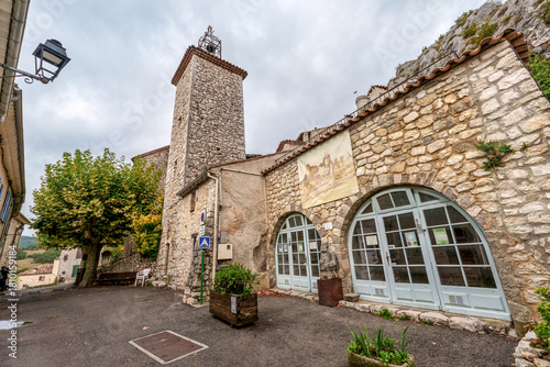 Fototapeta Naklejka Na Ścianę i Meble -  The narrow streets of the old village Trigance in Provence, France