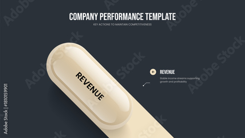 Service Visualization 1 Element Diagram Frame Layout. Company Profile One Step Infographic Slide Design. Consulting Plan Presentation Template Vector Illustration.