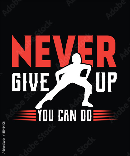 Bold Fitness T-Shirt Design – Gym Motivation, Workout Typography, Streetwear Style