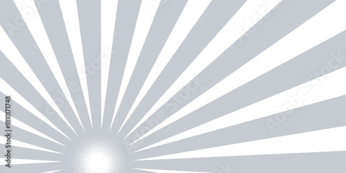 Ray sun light. Sunburst background. Radial circle line. Pattern starburst. Comic beam lines. Sun effect rays. Abstract firework. Concentration stripe. Cartoons lightning style. Vector illustration