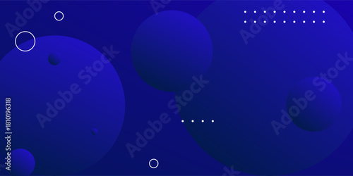 abstract geometric background with blue colorful gradient. circle creative wallpaper. simple shapes with trendy gradients. vector design template for banner, eps.10.