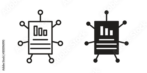 Frameworks icon illustration, thin line vector, web design sign,