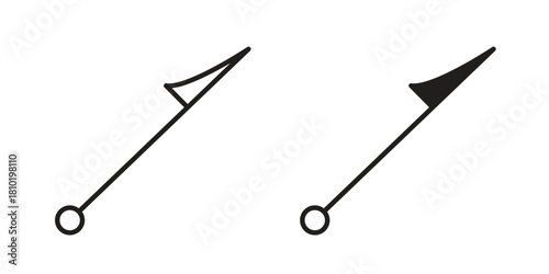 Harpoon icon illustration, thin line vector, web design sign,