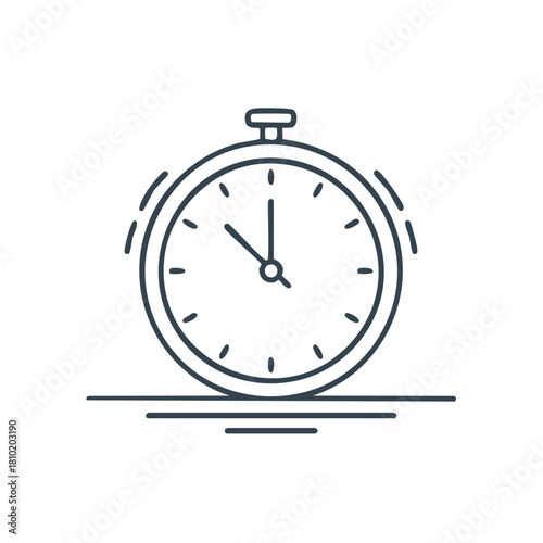 Simple outline stopwatch symbol indicating the passage of time or a countdown timer