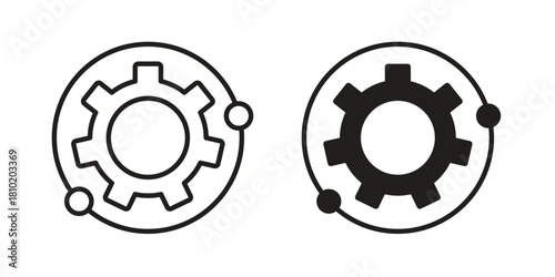 Operation icon illustration, thin line vector, web design sign,
