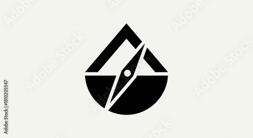Abstract compass design vector illustration of direction and guidance