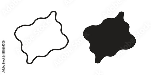 Rag icon illustration, thin line vector, web design sign,