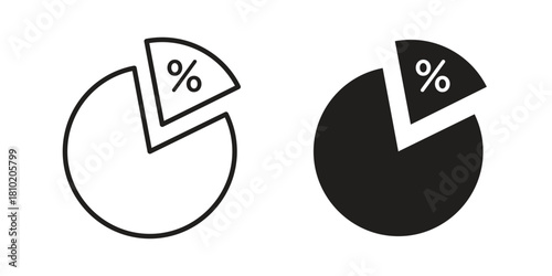 Ratio icon illustration, thin line vector, web design sign,