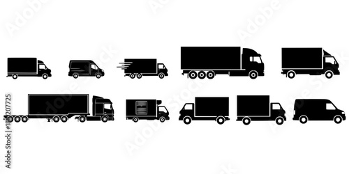 Minibus icon. Black outline linear silhouette. Editable strokes. Side view. Vector simple flat graphic illustration. Isolated object on white background