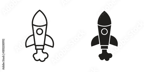 Startup icon illustration, thin line vector, web design sign,