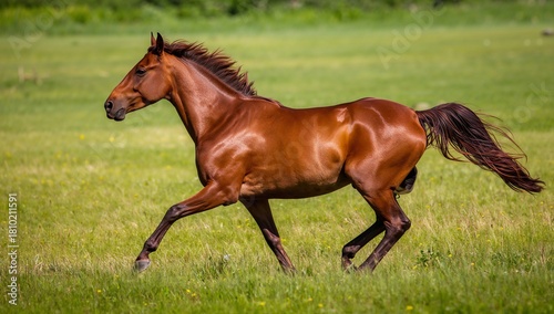 galloping horse on the prairie
