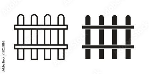 Yard icon illustration, thin line vector, web design sign,