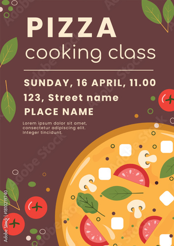 pizza cooking class poster
