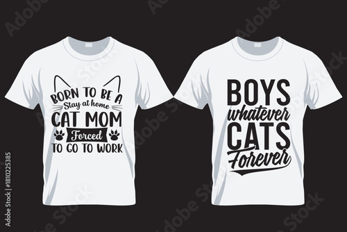 Cat SVG T Shirt Design Template , Cat silhouette T Shirt, sublimation printing file,  Cat lover t shirt, 28