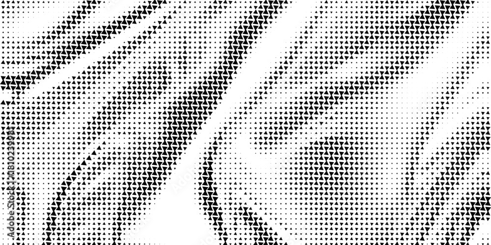 Fototapeta premium Abstract Triangle Halftone Pattern Background – Modern Geometric Black and White Texture
