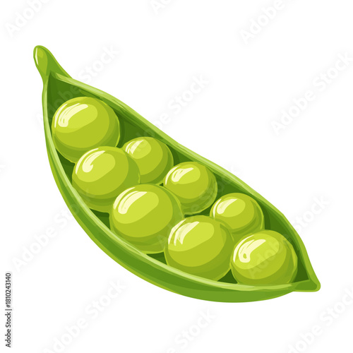 A_Simple_flat_2D_icon_of_a_bunch_of_green_peas_isolated,  simple illustration with EPS format design