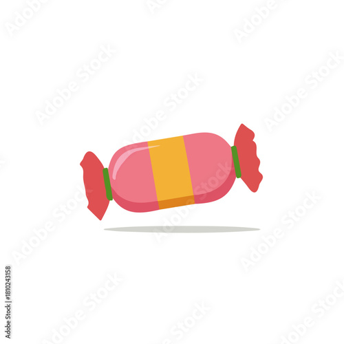 A_Simple_flat_2D_icon_of_a_candy_wrapper_isolated_ simple illustration with EPS format design