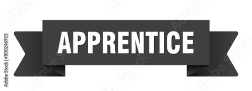 apprentice ribbon isolated on transparent background. apprentice ribbon