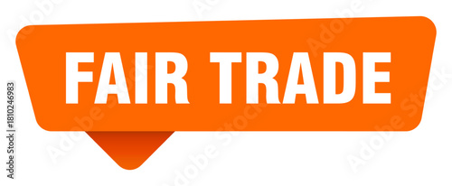 fair trade sticker. fair trade orange sign isolated on transpatent background