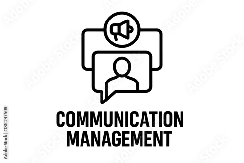 Public relations and information flow strategy concept for communication management