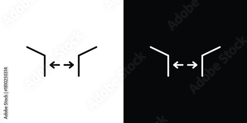 Gap icons pack. Set of black and white liner stroke symbols