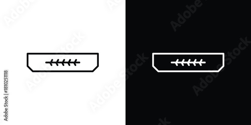HDMI icons pack. Set of black and white liner stroke symbols