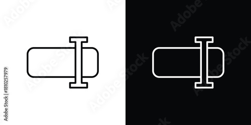 Rename icons pack. Set of black and white liner stroke symbols
