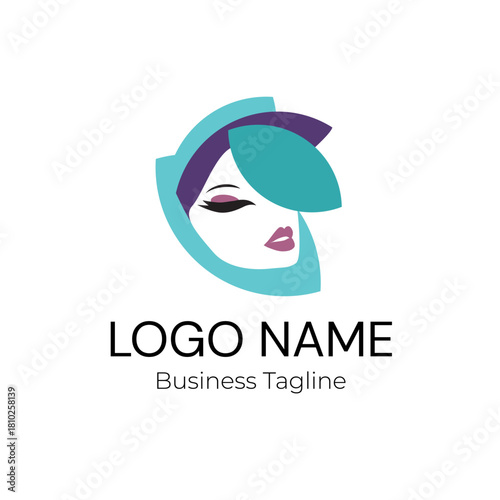 Logo Beauty Hair Salon Vector Design Template