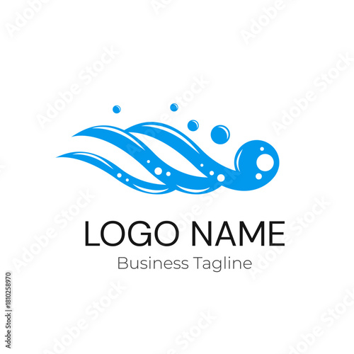 Logo Water Drop Splatter Business Vector Design Template