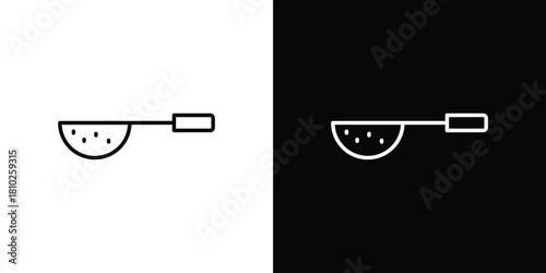 sieve icons pack. Set of black and white liner stroke symbols