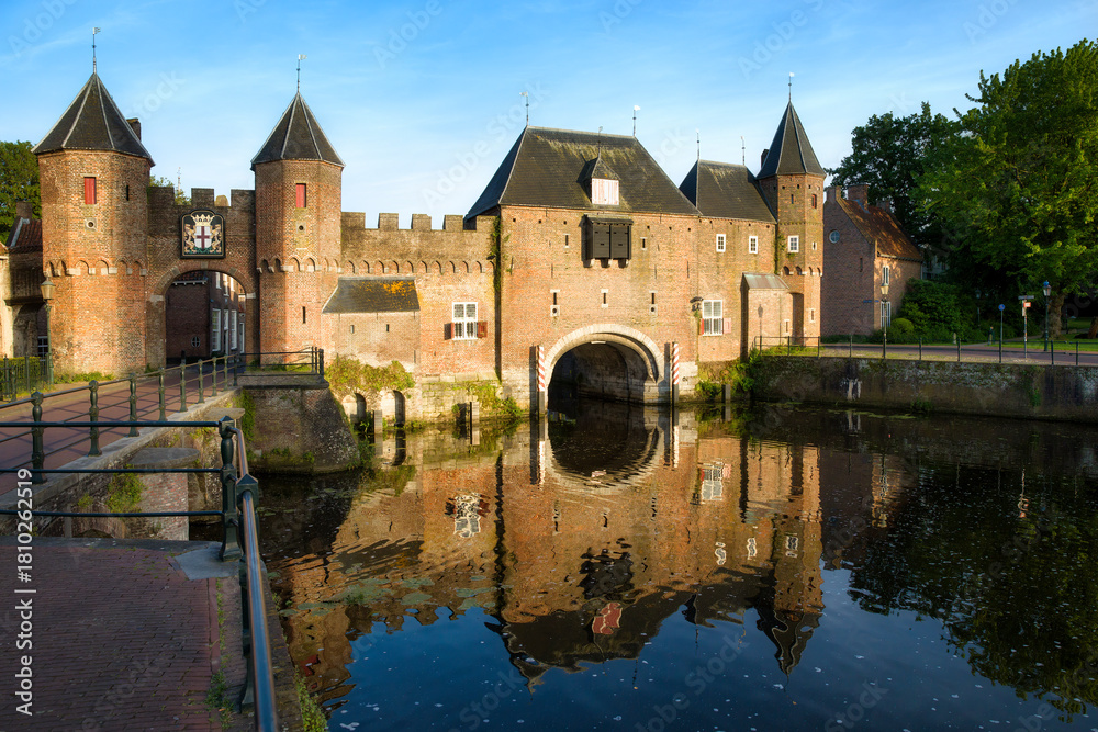 Fototapeta premium The Medieval Koppelpoort in Beautiful Amersfoort, Netherlands