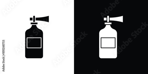 Air horn icons symbols in flat style.