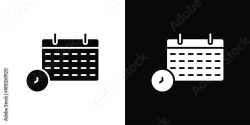 Appointment icons symbols in flat style.