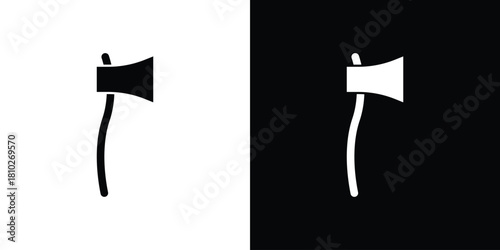 Axe icons symbols in flat style.