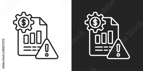 mitigation Icon In Black And White Line Style