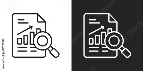 Evaluation Icon In Black And White Line Style