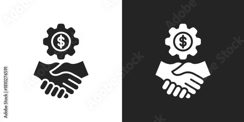 relationships Icon In Black And White Glyph Style